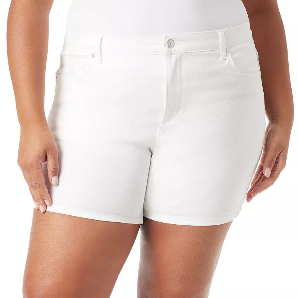 Women's Gloria Vanderbilt Plus Size Amanda Shorts - Vintage White - Var Szs -Nwt
